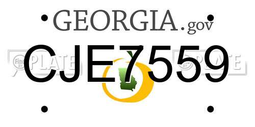 CJE7559 Georgia License Plate