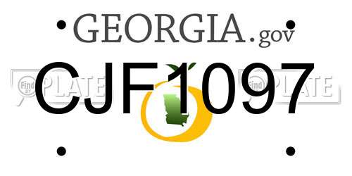 CJF1097 Georgia License Plate