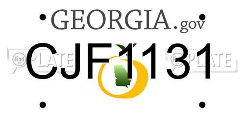 CJF1131 Georgia License Plate