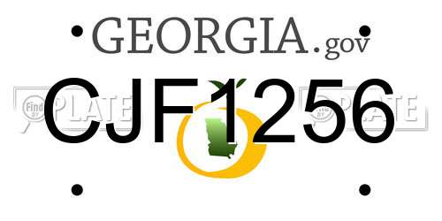 CJF1256 Georgia License Plate