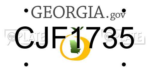 CJF1735 Georgia License Plate