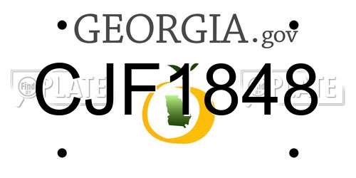 CJF1848 Georgia License Plate