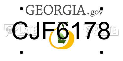CJF6178 Georgia License Plate