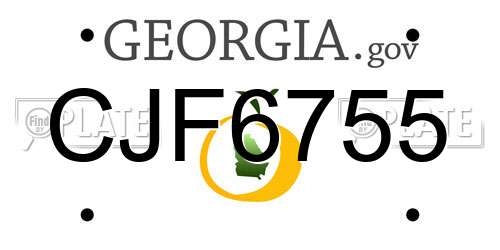 CJF6755 Georgia License Plate