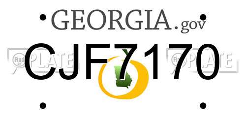 CJF7170 Georgia License Plate