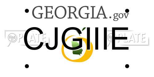 CJGIIIE Georgia License Plate