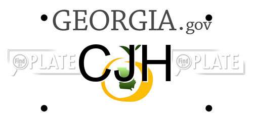 CJH Georgia License Plate