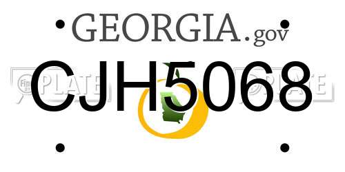 CJH5068 Georgia License Plate