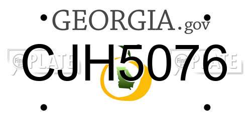 CJH5076 Georgia License Plate