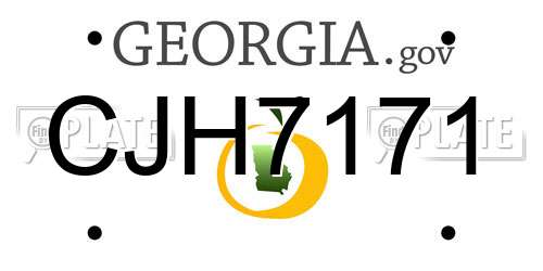 CJH7171 Georgia License Plate