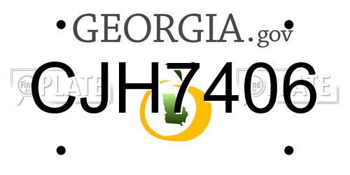 CJH7406 Georgia License Plate