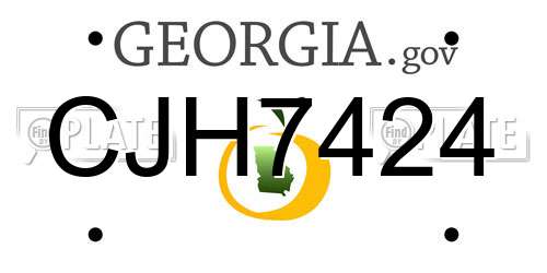 CJH7424 Georgia License Plate