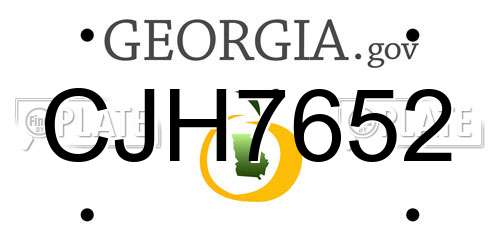 CJH7652 Georgia License Plate