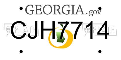 CJH7714 Georgia License Plate