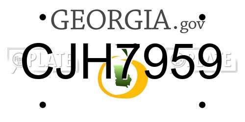 CJH7959 Georgia License Plate