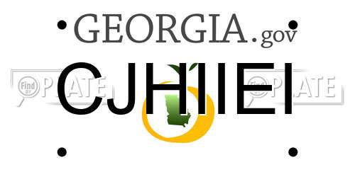 CJHIIEI Georgia License Plate