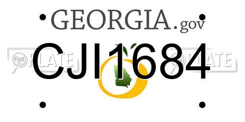 CJI1684 Georgia License Plate