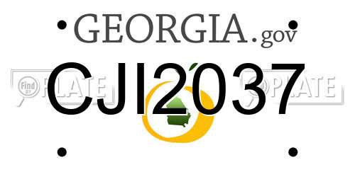 CJI2037 Georgia License Plate