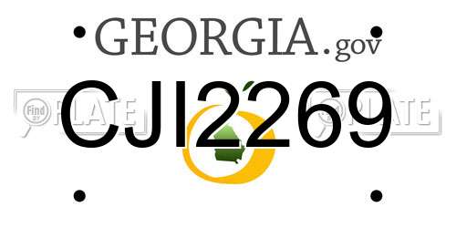 CJI2269 Georgia License Plate