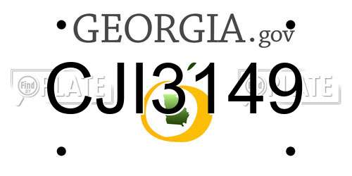 CJI3149 Georgia License Plate
