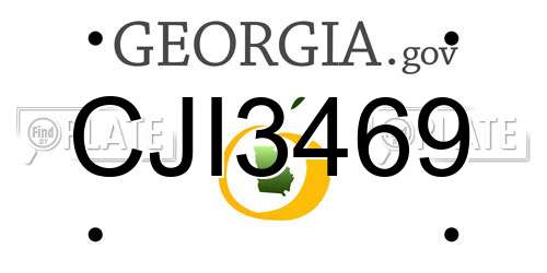 CJI3469 Georgia License Plate