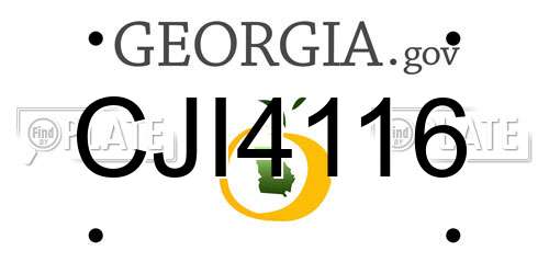CJI4116 Georgia License Plate