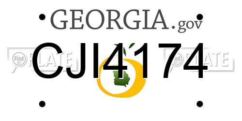 CJI4174 Georgia License Plate