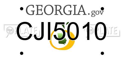 CJI5010 Georgia License Plate