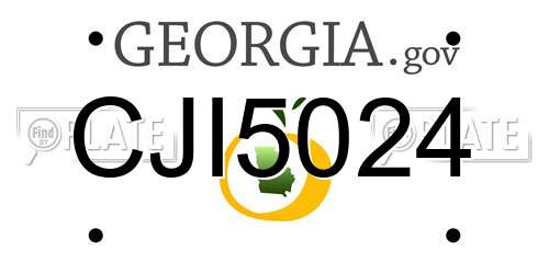 CJI5024 Georgia License Plate