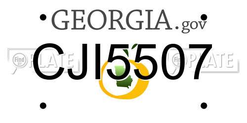 CJI5507 Georgia License Plate