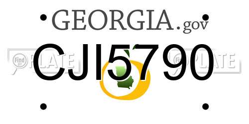 CJI5790 Georgia License Plate