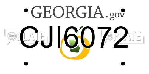 CJI6072 Georgia License Plate