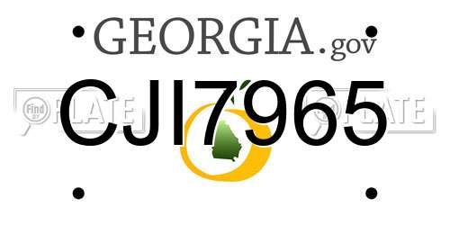 CJI7965 Georgia License Plate