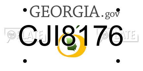 CJI8176 Georgia License Plate
