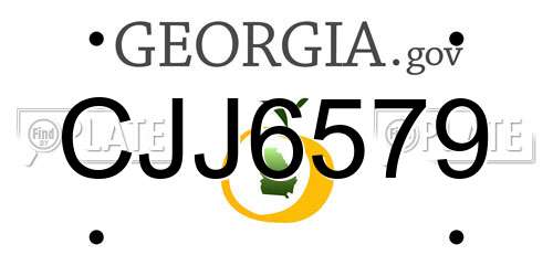 CJJ6579 Georgia License Plate