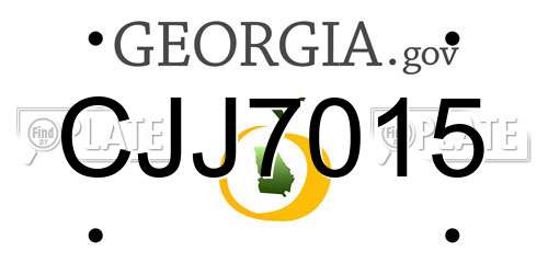 CJJ7015 Georgia License Plate