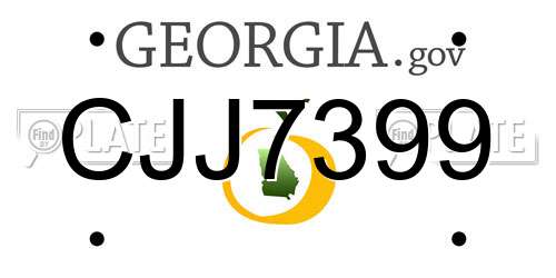 CJJ7399 Georgia License Plate