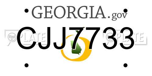 CJJ7733 Georgia License Plate