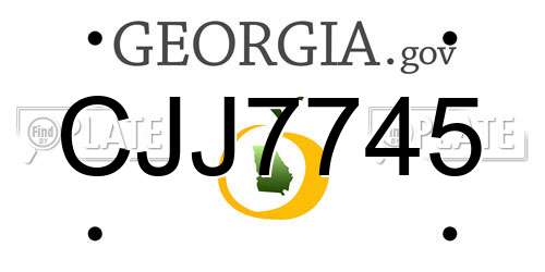 CJJ7745 Georgia License Plate