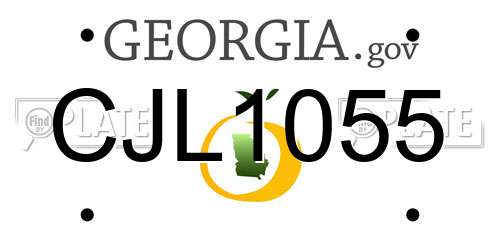 CJL1055 Georgia License Plate