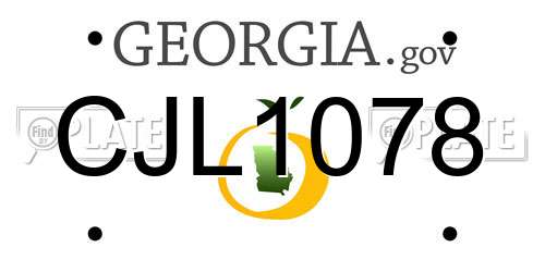 CJL1078 Georgia License Plate