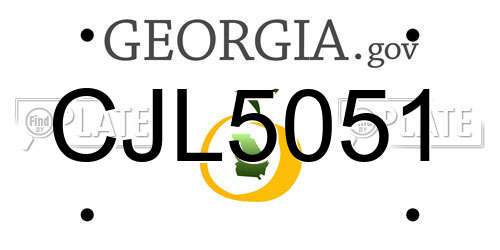 CJL5051 Georgia License Plate