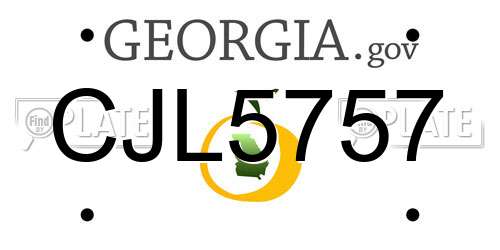 CJL5757 Georgia License Plate