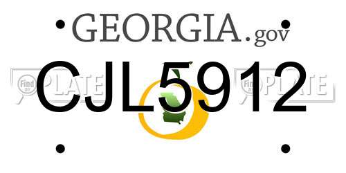 CJL5912 Georgia License Plate