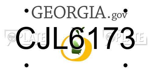CJL6173 Georgia License Plate