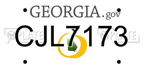 CJL7173 Georgia License Plate