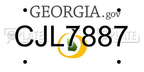 CJL7887 Georgia License Plate