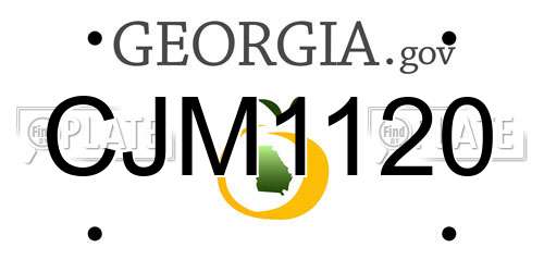 CJM1120 Georgia License Plate