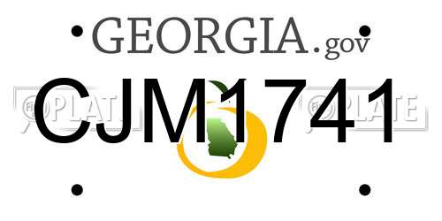 CJM1741 Georgia License Plate