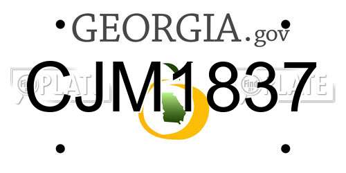 CJM1837 Georgia License Plate